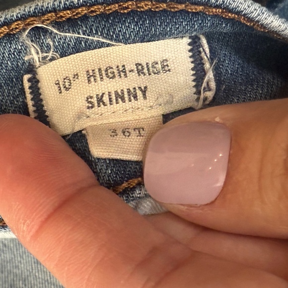Madewell 10” High-rise Skinny size 36T - Picture 6 of 10